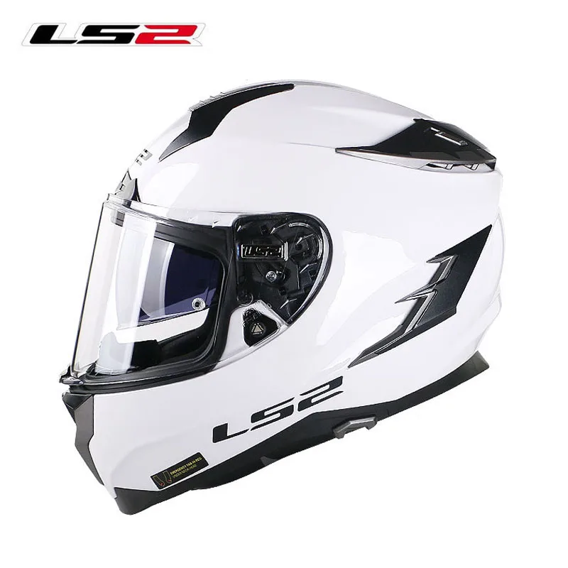 LS2 FF327 мотоциклетный шлем локомотив гоночный challenger анфас шлем Мужской Двойной объектив Анти-туман шлем из стекловолокна LS2 Шлемы - Цвет: White
