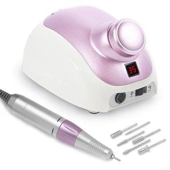

32W Electric Nail Drill Manicure Machine 35000Rpm Professional Nail File Manicure Knife with Speed Display Metal Handle Nail Kit