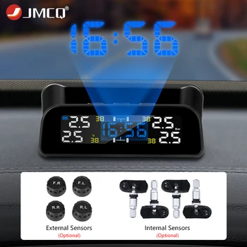 

JMCQ Solar TPMS Auto Security Car Tire Pressure Alarm Monitor System Tyre Pressure Temperature Monitoring System 360 Adjust