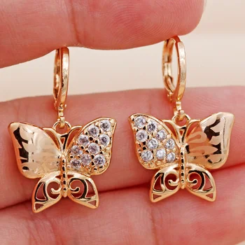 

fashion dangle drop earring Gold Earrings for Women's earrings butterfly dangle Drop Earring Jewelry for Party Wedding