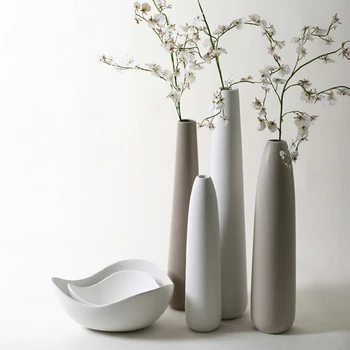 

Nordic Vase Decoration Modern Simple Creative Living Room Flowers Vases Home Furnishing Europe Ceramic Decoration Vase FF80O