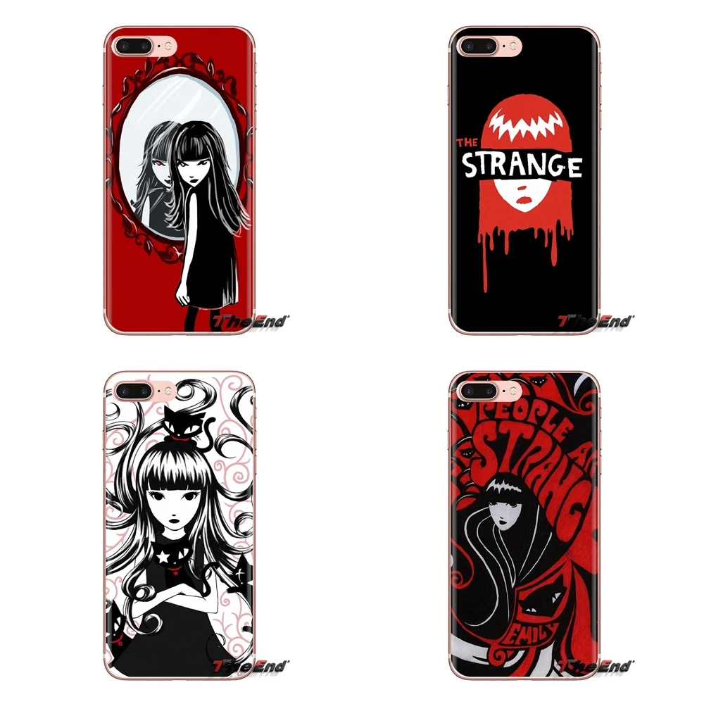 cartoon Emily The Strange For iPod Touch Apple iPhone 4 4S 5 5S SE 5C 6 6S 7 8 X XR XS Plus MAX Soft Transparent Cases Covers |