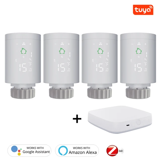 Tuya ZigBee3.0 Smart Radiator Actuator Programmable Thermostatic Radiator Valve Temperature Controller Voice Control via Alexa option 4