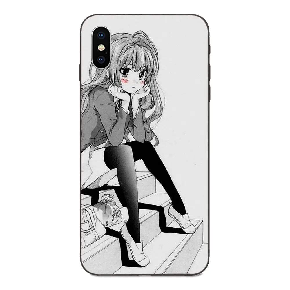 Мягкий Силиконовый ТПУ Черный Стильный чехол Toradora школьная форма айсаки тайки