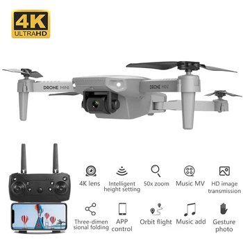 

Drone E88 mini with folding arms 2.4 GHz WIFI 6-axis rotation Wide-Angle HD 4K camera 50X Zoom EFFECT Quadcopter 4k RC Dron