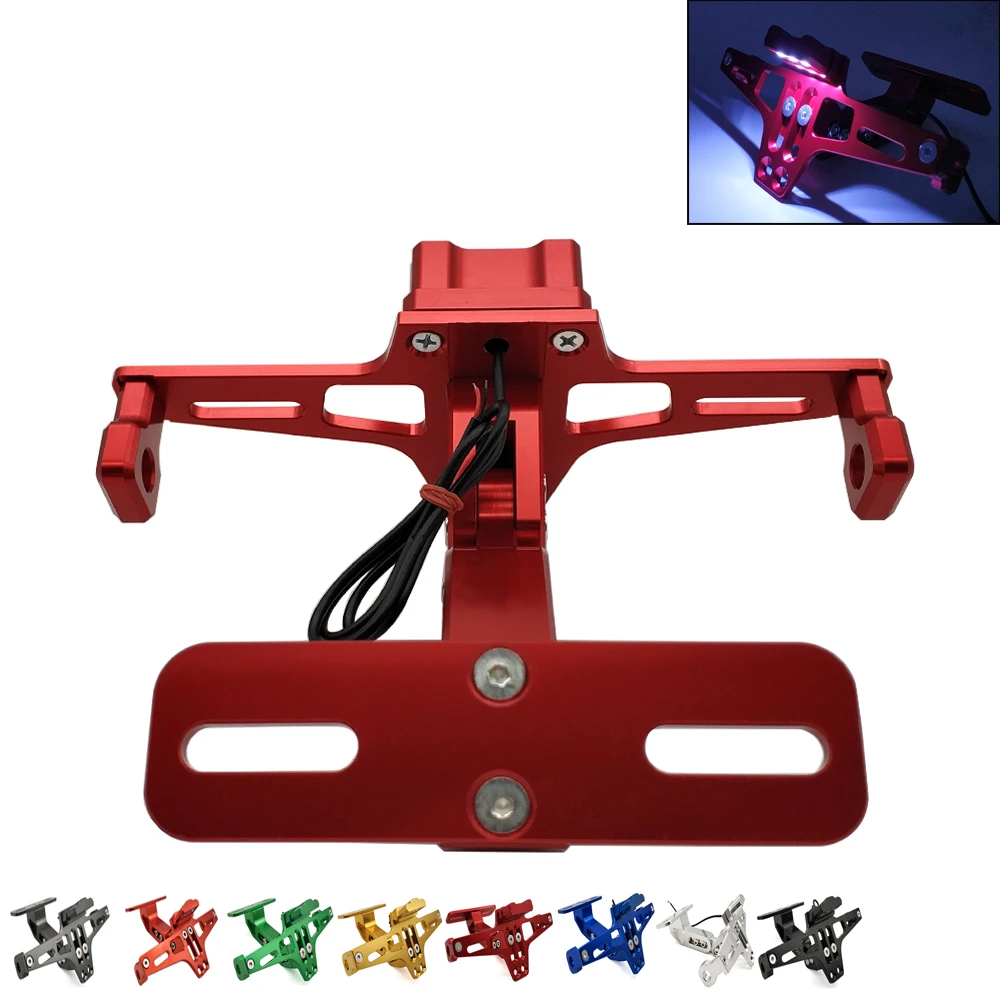 

For BMW S1000XR f 650 700 gs f650 f700gs Universal CNC Motorcycle Rear License Plate Mount Holder and Adjustable Angle License