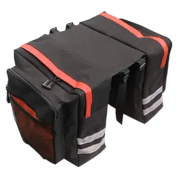 

Bicycle rear shelf pack mountain bike support bag tail bicycle rear double pack bag durable saddle bag