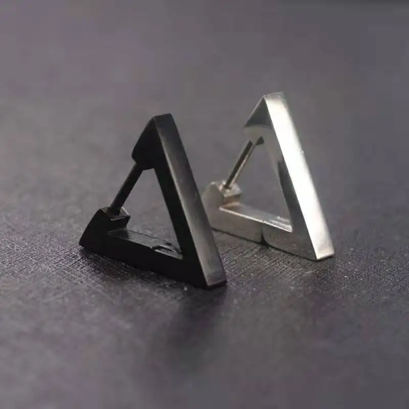 1 Fashion Stud Earrings Fashion Earrings Metal Earrings Gothic Triangle Earrings Unisex Punk Rock copper Men Women Ear Stud Earrings Pierced Push-Back Ear Plug Buckle jewelry