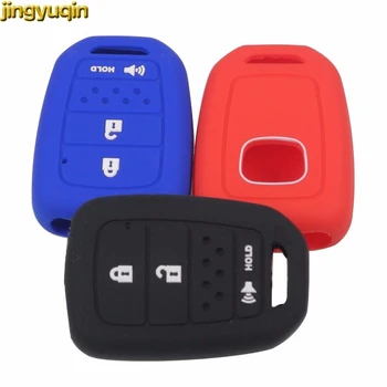 

Jingyuqin 20PCS 3 Buttons Silicone Car Key Cover Case For Honda New Remote With Hold No Logo