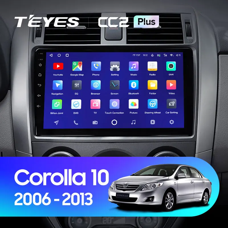 TEYES CC2L и CC2 Plus Штатная магнитола For Тойота Королла 10 E140 E150 Toyota Corolla 2006 2013 Android до 8