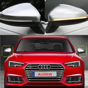 

For Audi A4 A5 S4 S5 B9 Car Rearview Mirror Cover Side Wing Mirror Protect Frame Covers Trim Silver Matte Chrome Shell Cover