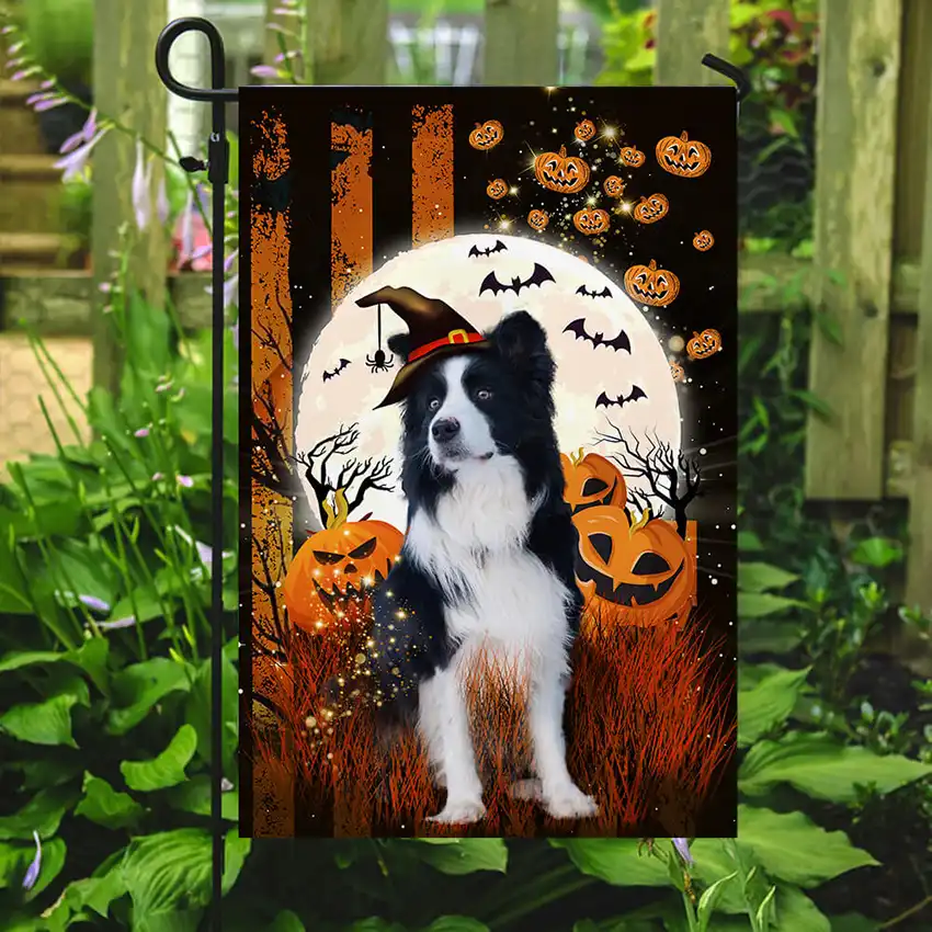 ボーダーコリーハッピーハロウィン旗格安価格家の装飾屋外ガーデンプレミアム品質耐久性のある材料adevertising 旗 横断幕 アクセサリー Aliexpress