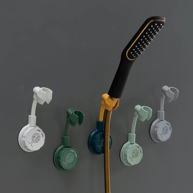 

360°Rotation Suction Cup Shower Holder Punch-Free Adjustable Shower Head Holder Universal Bathroom Bracket Nozzle Base Stand