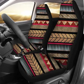 

INSTANTARTS African Tribe Pattern Set of 2 Car Interior Decor Car Seat Cushion Anti-Slip Automobile Seat Protector Seat Covers