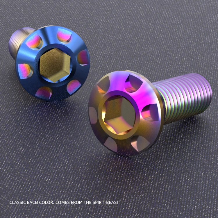 Motorcycle accessories hexagonal screws m8 general titanium alloy screws color personalized car styling motocross spirit beast