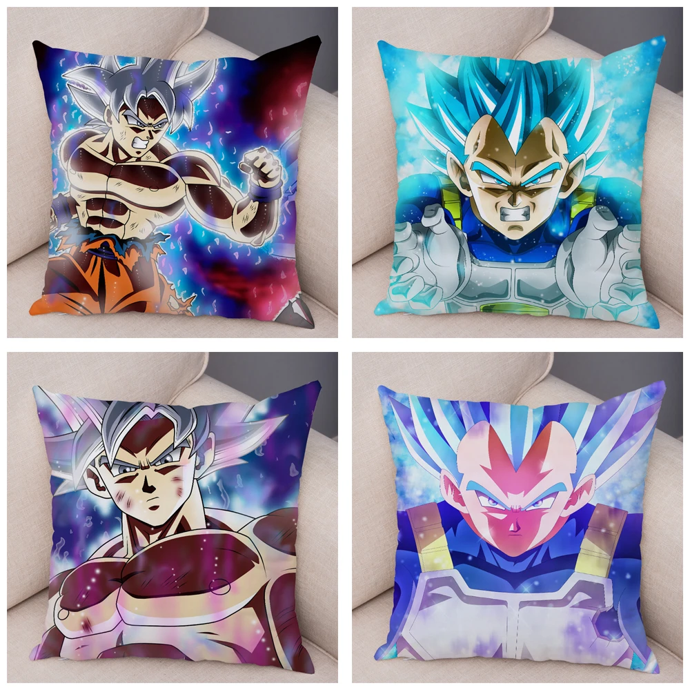 С рисунком из мультфильма «Жемчуг дракона Z сын Goku vegeta Broli наволочка плюшевые размером 45*45 см чехлы для диван, домашний декор Япония