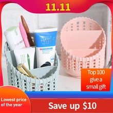 Пластиковая компактная корзина для кухни, ванной, офиса, стола, органайзер, ручка, держатель, практичная, organizacion escritorio# A