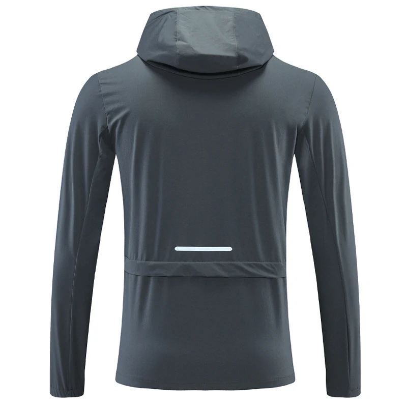 Men Fitness Jackets Quick Dry Zipper Hooded Workout Coats 2021 New Male Gym Sportswear Top Running Hoodies