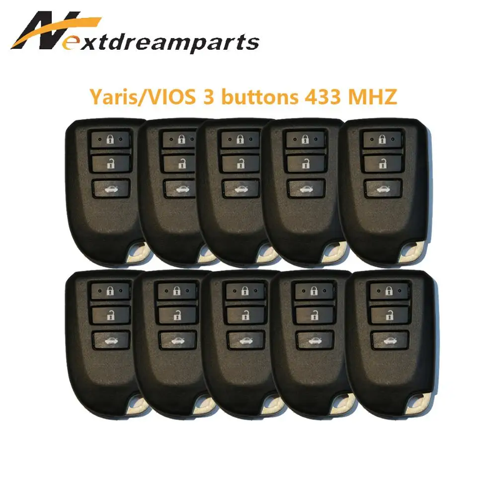 Смарт-ключ для Toyota Yaris VIOS 433 МГц 3 кнопки ключа BS1EW