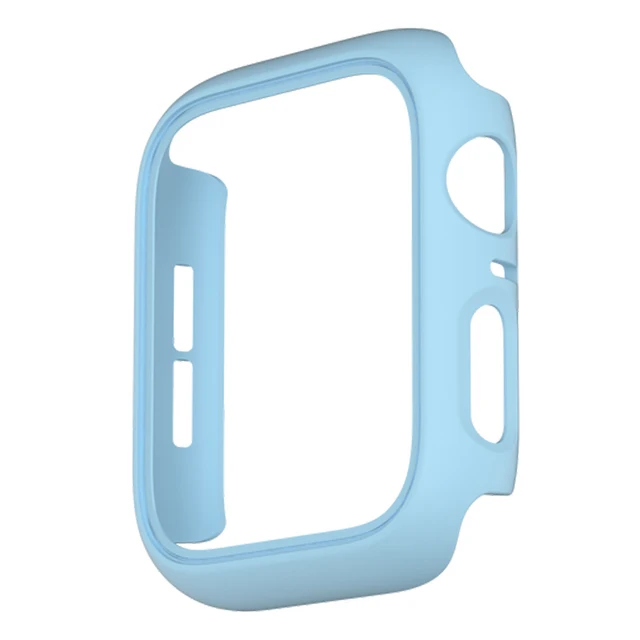 Cover for Apple Watch  45mm 41mm  44mm  40mm 42mm 38mm Shock-Proof Resist Bumper Protective Case for iWatch SE 7 6 5 4 3 2 1 Ice sea blue