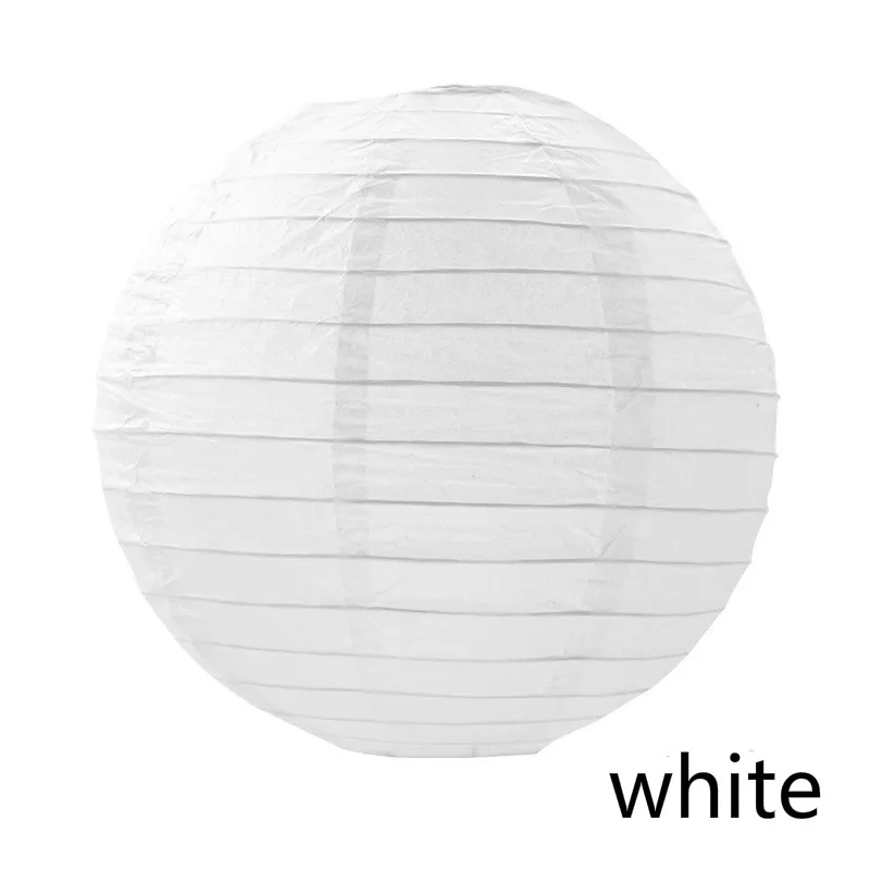White 10-40 см Китайский бумажный фонарь принадлежности для новогодних праздников, дня рождения, свадьбы, вечеринки, украшения, подарок, ремесло, DIY Lampion фонарь - Цвет: White