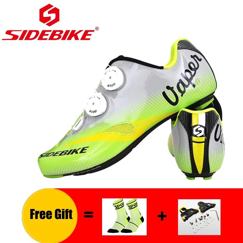 package 2 for G SIDEBIKE велосипедная обувь из углеродного волокна sapatilha ciclismo самоблокирующаяся обувь для шоссейного велосипеда ультра-светильник для езды на открытом воздухе - Цвет: package 2 for G