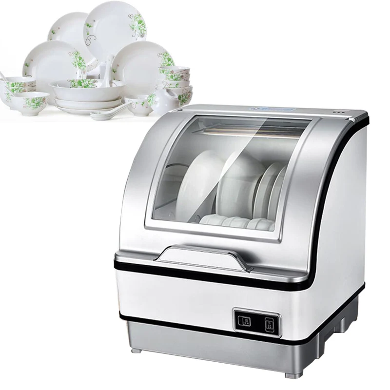 Мини-Посудомоечная машина для 6 комплектов посуды стерилизация Автоматическая Бытовая посудомоечная машина для посуды из закаленного стекла