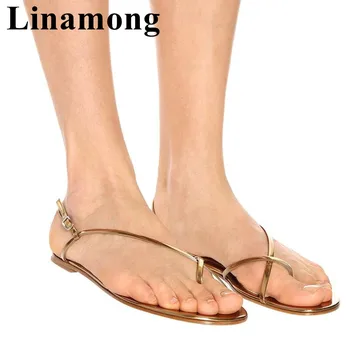 

2020 Sample Flat with Summer Women Sandals Gold Newest Buckle Strap Flat Women Shoes Sandals