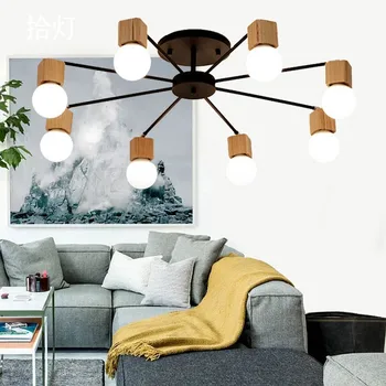

Modern Wood Ceiling Light Living Room Bedroom Ceiling Lights Office Flush Mount Ceiling Light home Decor Ceiling Light Lustre