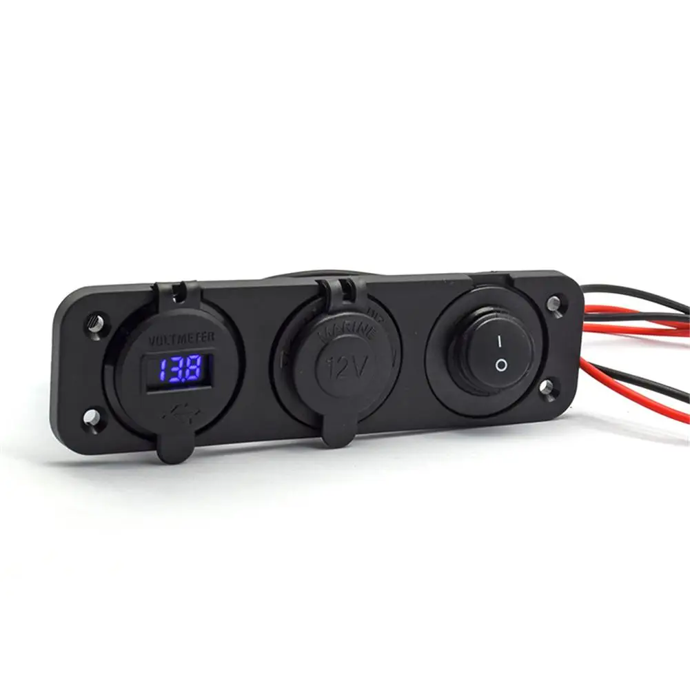 QC3.0 прикуриватель адаптер питания от сети 12 В двойной USB зарядное устройство выход адаптера питания и светодиодный дисплей для автомобиля лодки морской