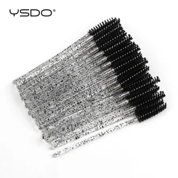 Eyelash & Eyebrow Brush Mascara Wand Applicators - Pack of 5/50 - 50 Pieces (Crystal Black)