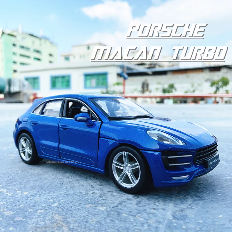 Модель автомобиля из металлического сплава Bburago 1:24 Порше Макан синего цвета