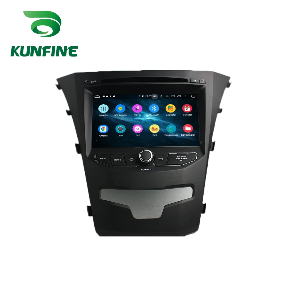 Clearance Android 9.0 Octa Core 4GB RAM 64GB Rom Car DVD GPS Multimedia Player Car Stereo for SsangYong Korando 2014 Radio Headunit 4