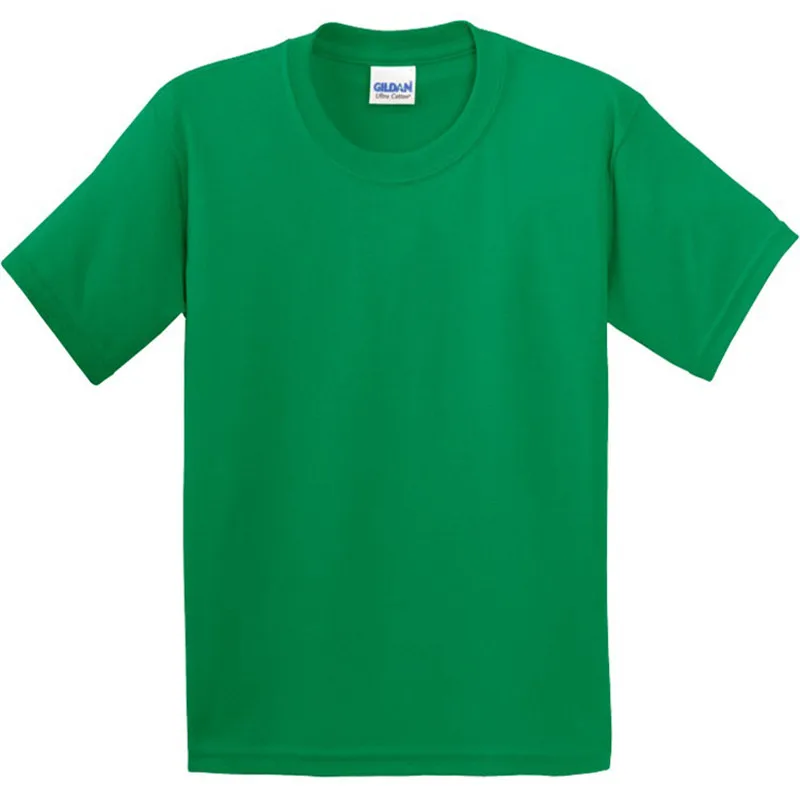 Хлопок детские цветные футболки на заказ детские футболки с принтом «сделай сам» Футболки для мальчиков и девочек свяжитесь с продавцом - Цвет: Зеленый