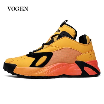 

Canvas Shoes Men Orange Basket Sneakers Platform Male Shoes Adult Training Shoes Men New Fashion 2019 Chaussure Homme