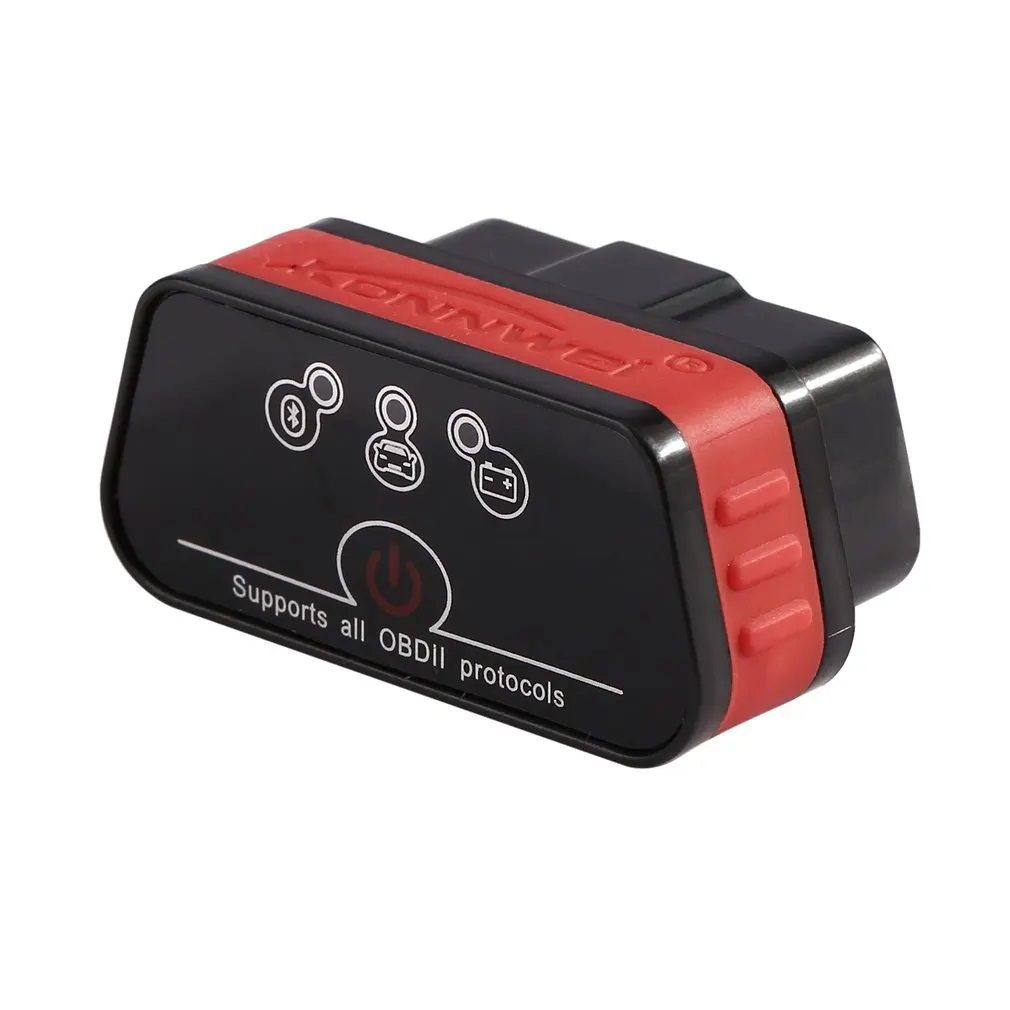 Konnwei KW901 ELM327 OBD2 интерфейс автомобильный диагностический инструмент с Bluetooth 3,0 автоматический OBDII Автомобильный диагностический инструмент неисправности сканер кода