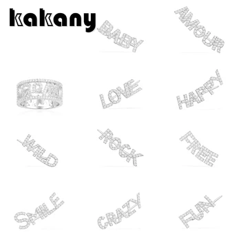 

Kakany Original Charm High Quality 1: 1 Shiny Zircon English Alphabet Series Earrings Monaco Style Ladies Fashion Luxury Jewelry