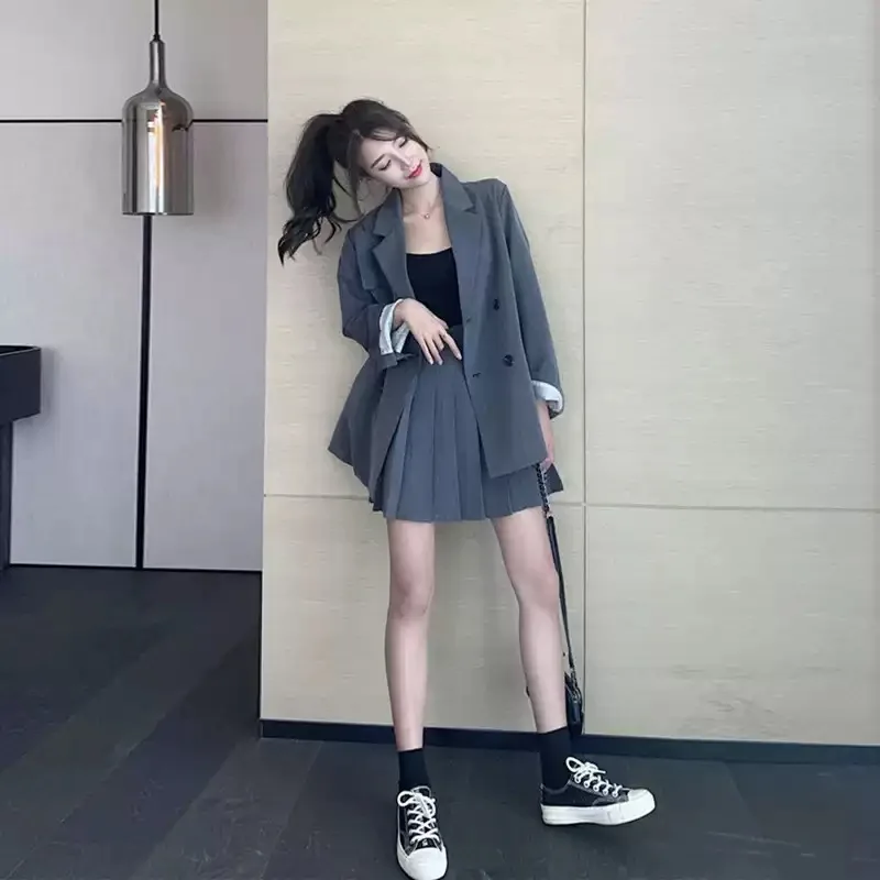 

Online Celebrity 2019 New Style Western Style by Age France Non-mainstream Korean-style Small Suit Skirt Very Fairy Two-Piece Se
