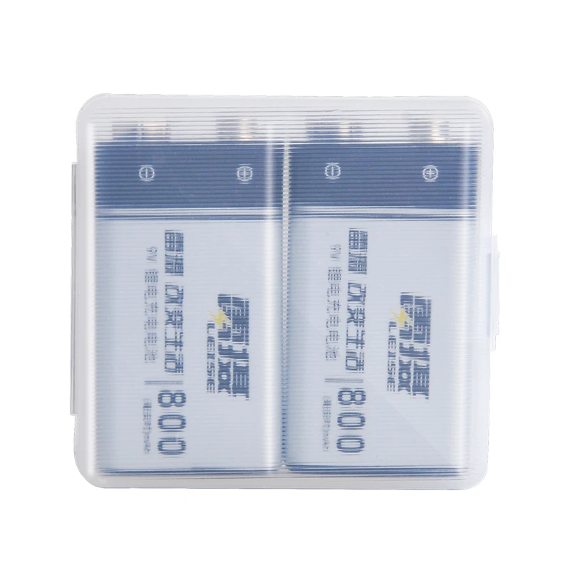 Leise 2 pcs Original 9V 800 mAh Rechargeable Li-ion Battery High Capacity With Battery Case for Multimeter RC Toy Remote Control