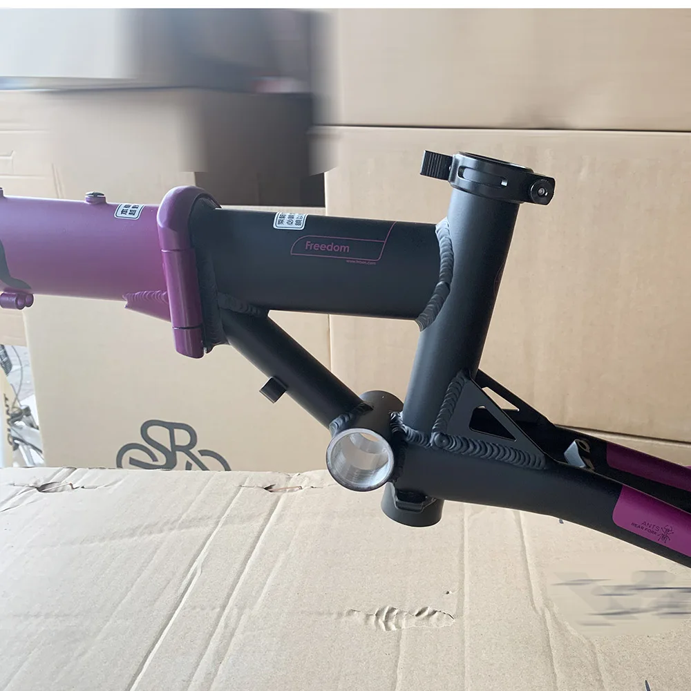 Fnhon Legierung Freiheit Rahmen 14 "16" 305 V Brems Faltbare 3 Speed Urban Pendler Fahrrad Frameset Gabel mit handlepost – Detail 4