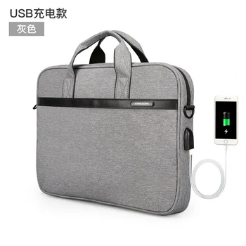 

Portable Shoulder Bag USB Charging Port Laptop Computer Bag Logo