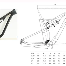 Toray полностью углеродный UD матовый 29er MTB горный велосипед полный подвесной каркас 15," /17,5"/1" /21"