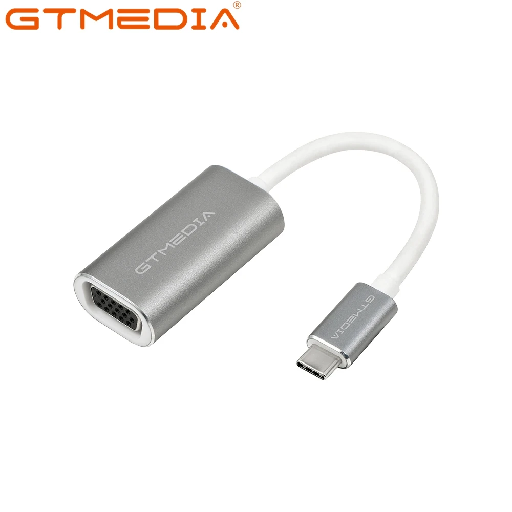Переходник GTMEDIA Type-C USB 3 1 на VGA 1080P @ 60 Гц видеоадаптер с алюминиевым корпусом для