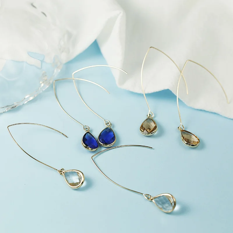 Женские длинные серьги капельки SexeMara уникальные цвета розового золота с