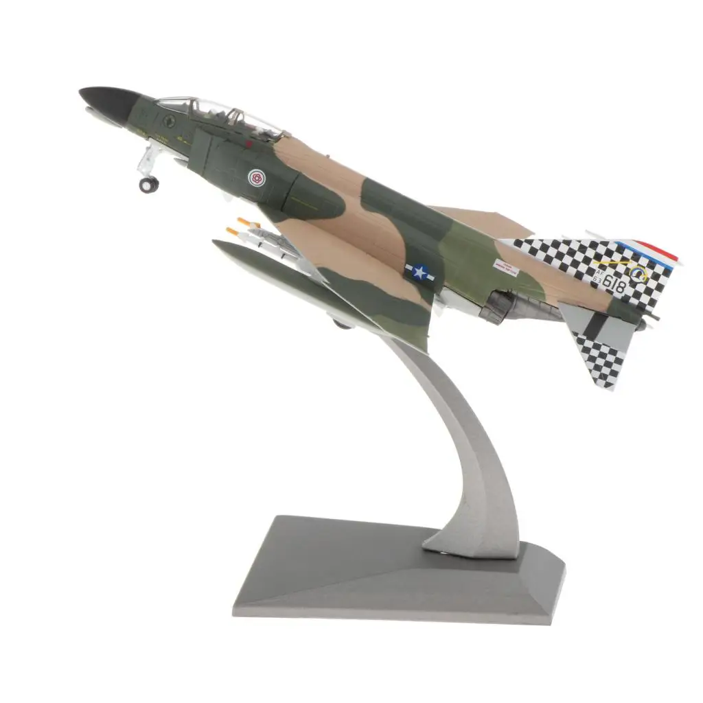 American F-4 Fighter Phantom Ⅱ Aircraft Plane model 1/100 Scale Diecast Alloy Airplane Model Desk Decor Collections