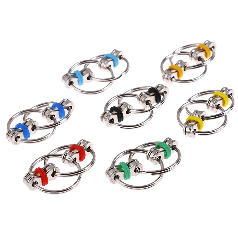 

Autism ADHD Anti Stress adult fidget toys Key Ring Hand Spinner Fidget Bearing Tri-Spinner EDC Toy Metal For Adult and Children