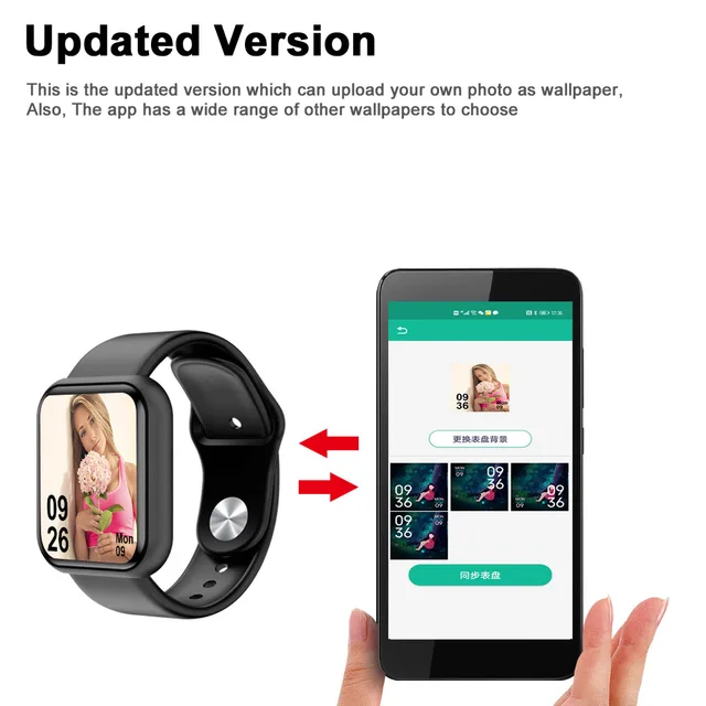 Smart Watch Y68 Bluetooth Fitness Tracker Sports Watch Heart Rate Monitor Blood Pressure Smart Bracelet for Android IOS 2