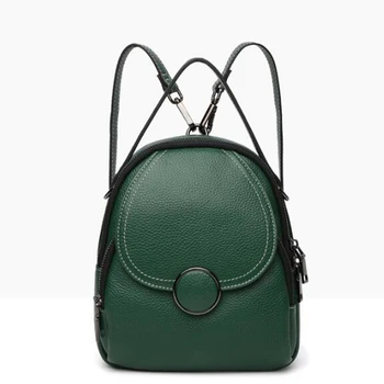 

Soft Genuine Leather Backpack Women Black Small Back Packs For Girls School Backpack For Teenagers Genuine Leather Multifunction