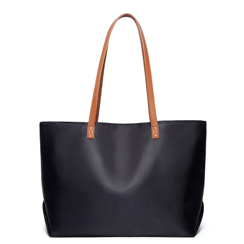 

MONNET CAUTHY Summer New Female Totes Practical Large Capacity Oxford Mother Shoping Shoulder Bag Solid Color Black Blue Handbag