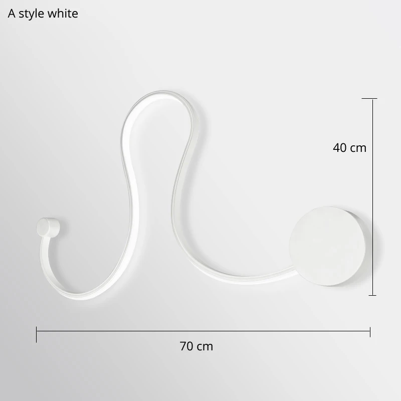 A 70 cm White Красивая бра Современные настенные светильники для спальни,учебы,гостиной,балкона,комнаты,белый/черный акриловые роскошная лампа - Цвет абажура: A 70 cm White